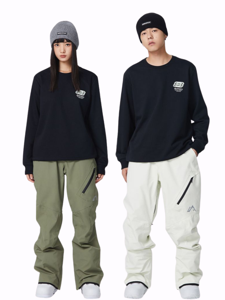Searipe Diagonal Zipper Snow Pants