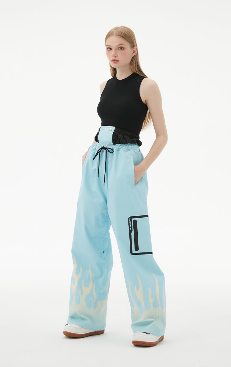 RandomPow Print Flame Fleece Pants - US Only - Snowears- pants