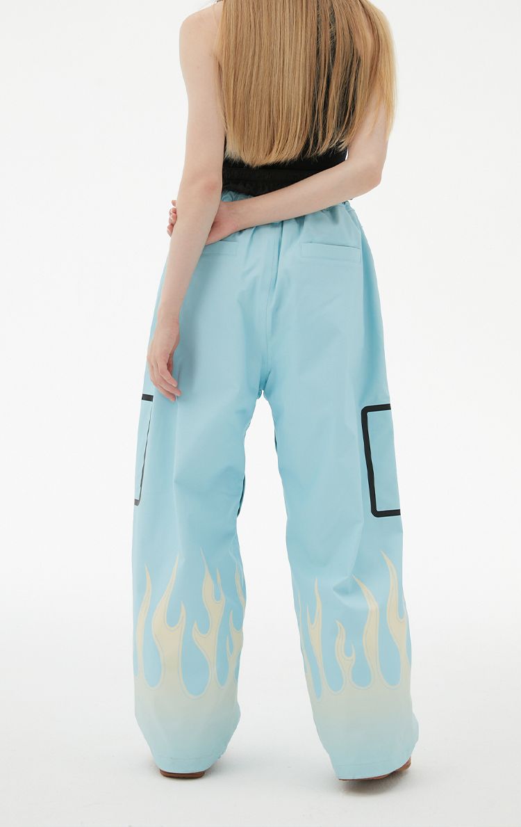 RandomPow Print Flame Fleece Pants - US Only - Snowears- pants