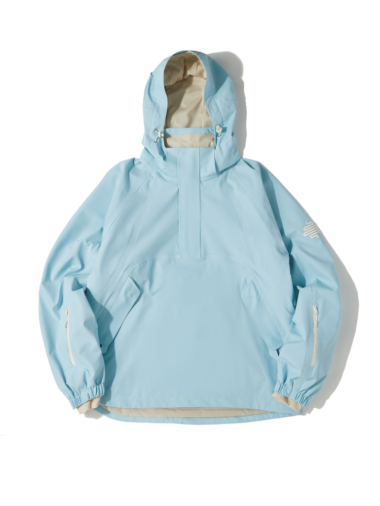 LITAN Sky Blue Soft Shell Pullover - Unisex - Snowears- Jackets