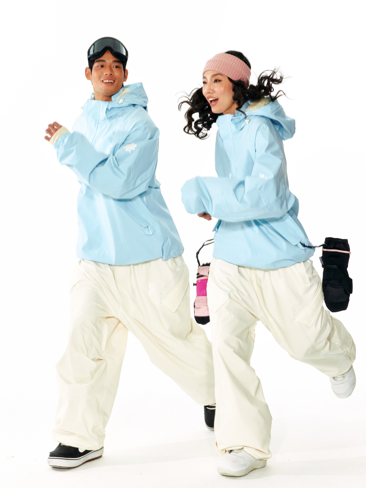 LITAN Sky Blue Soft Shell Pullover - Unisex - Snowears- Jackets