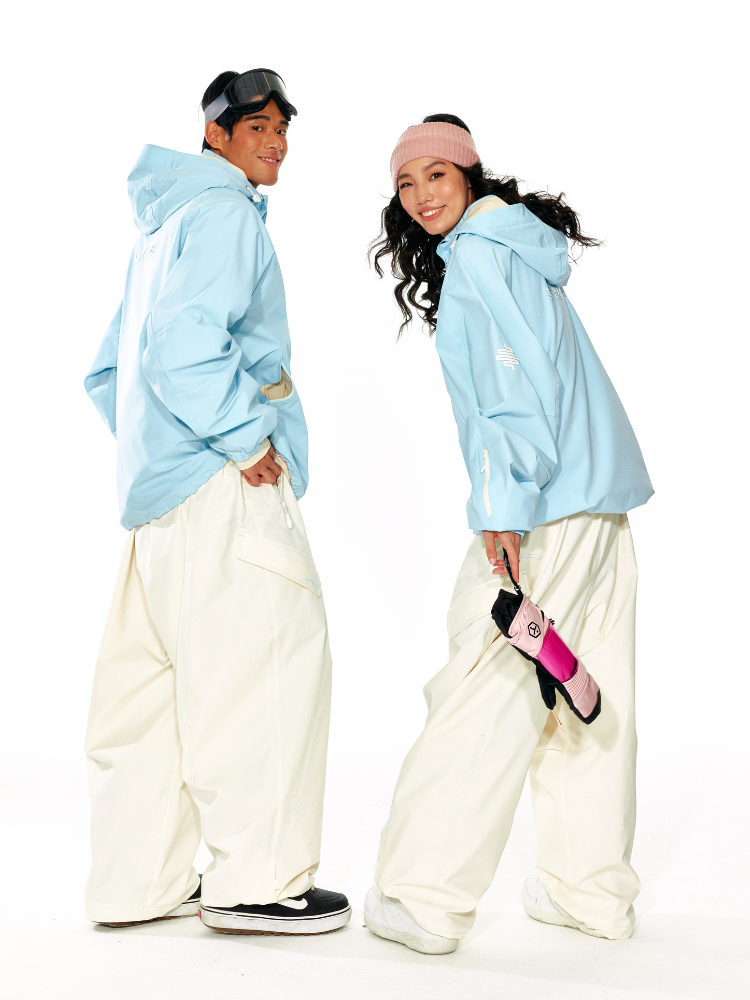 LITAN Sky Blue Soft Shell Pullover - Unisex - Snowears- Jackets