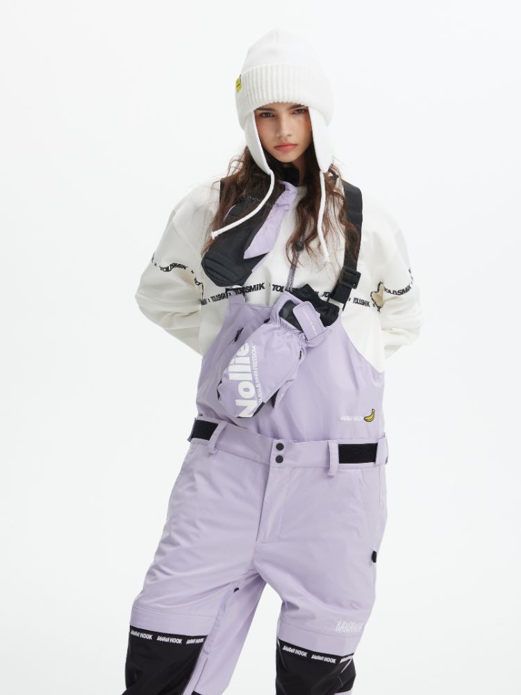 Tolasmik X Banana Hook Premium Purple Snow Bib Pants