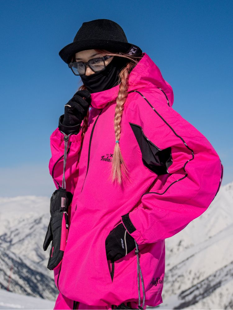 Tolasmik TK PRO+ Printed Stitching Pink Snow Jacket - Men's - Snowears- Snowboard Jackets