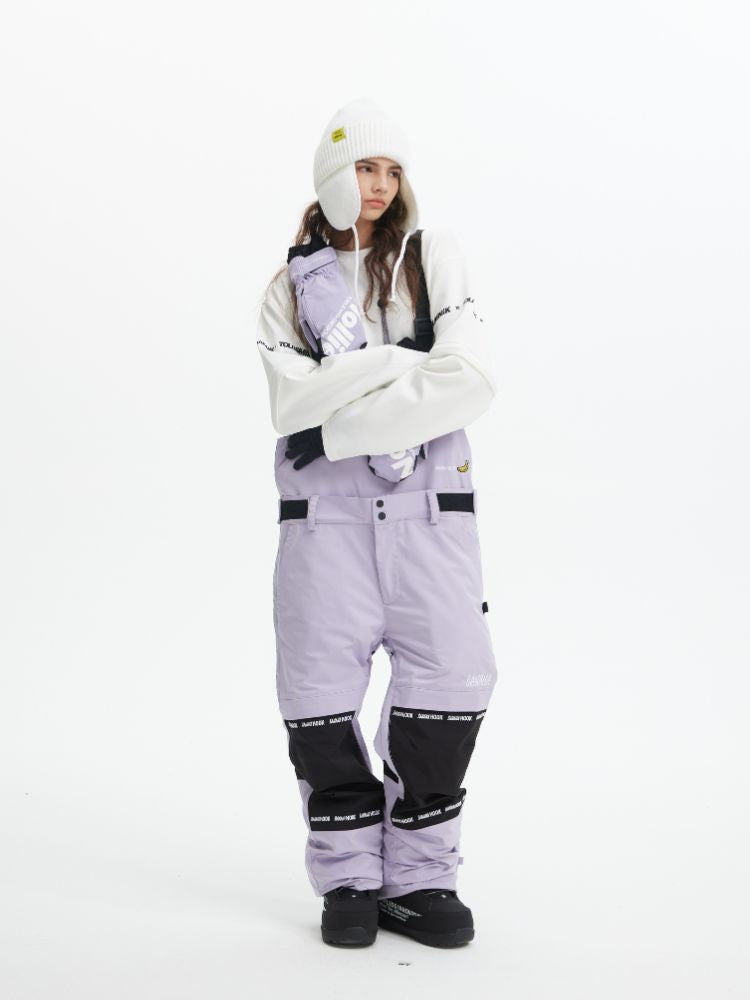 Tolasmik X Banana Hook Premium Purple Snow Bib Pants