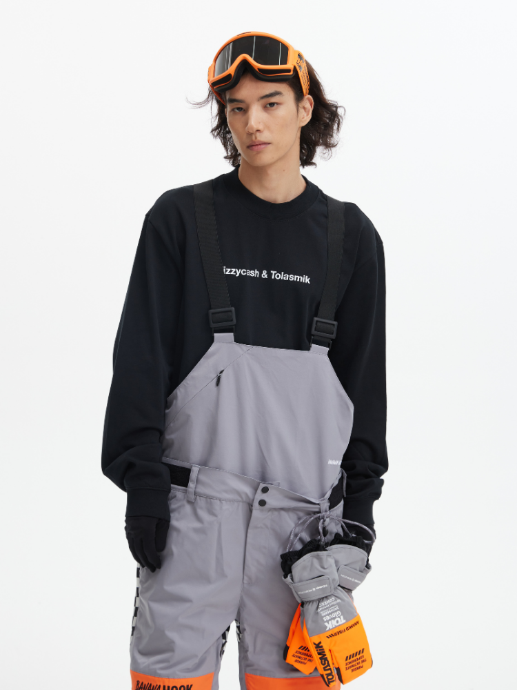 Tolasmik X Banana Hook Premium Grey Chess Bib Pants