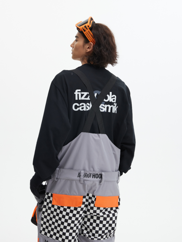 Tolasmik X Banana Hook Premium Grey Chess Bib Pants