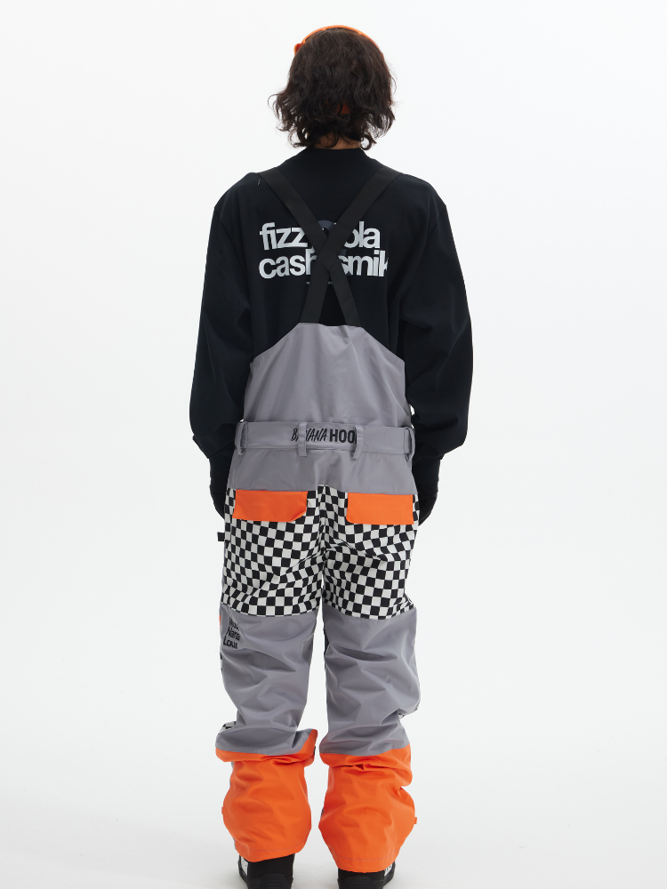 Tolasmik X Banana Hook Premium Grey Chess Bib Pants