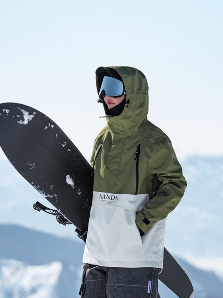 NANDN Insulated Colorblock Hood Jacket - US Only - Snowears- Jackets