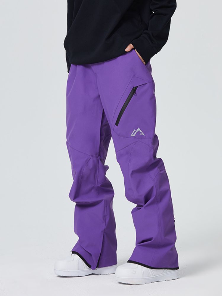 Searipe Diagonal Zipper Snow Pants - US Only - Snowears- snow pants