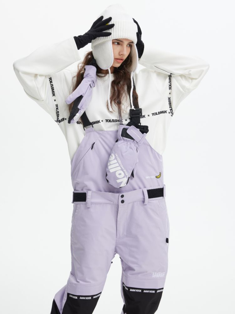 Tolasmik X Banana Hook Premium Purple Snow Bib Pants