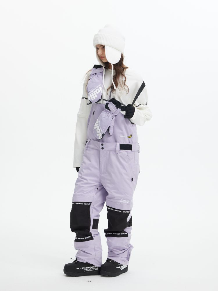 Tolasmik X Banana Hook Premium Purple Snow Bib Pants