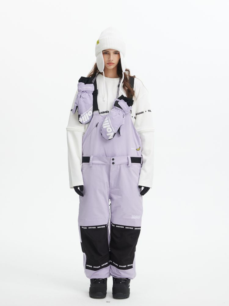 Tolasmik X Banana Hook Premium Purple Snow Bib Pants