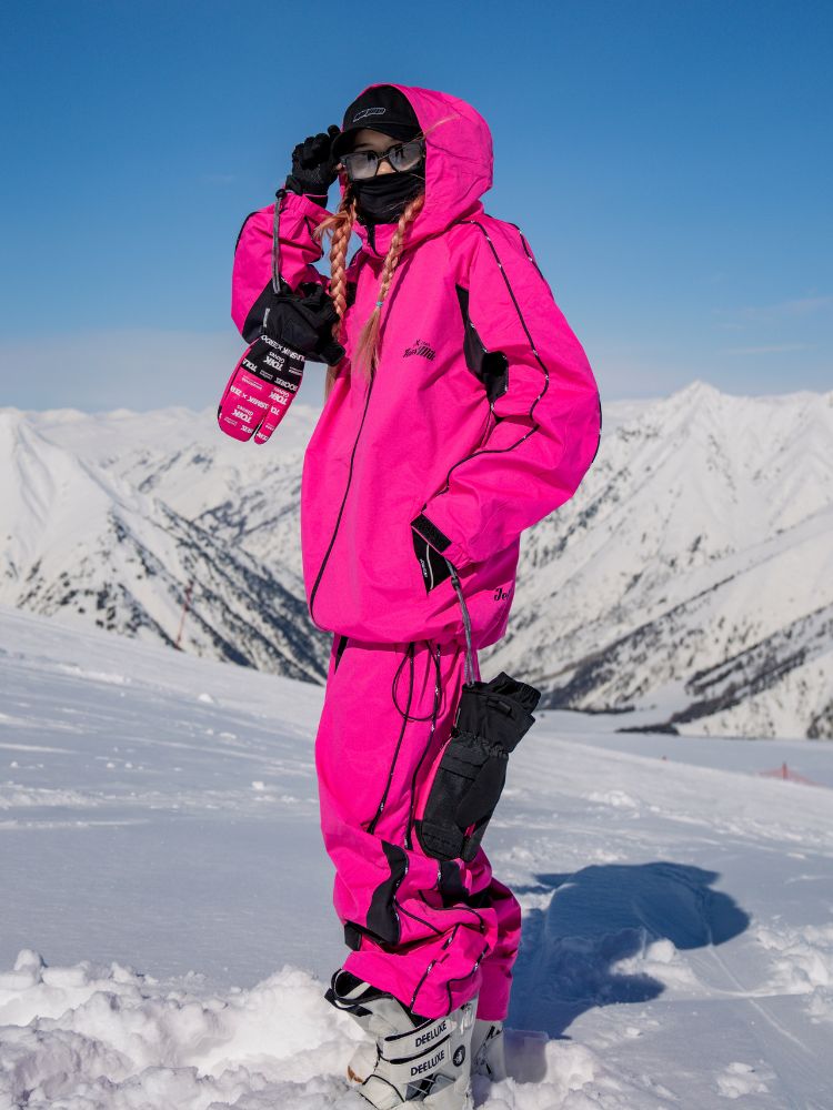 Tolasmik TK PRO+ Printed Stitching Pink Snow Jacket - Men's - Snowears- Snowboard Jackets