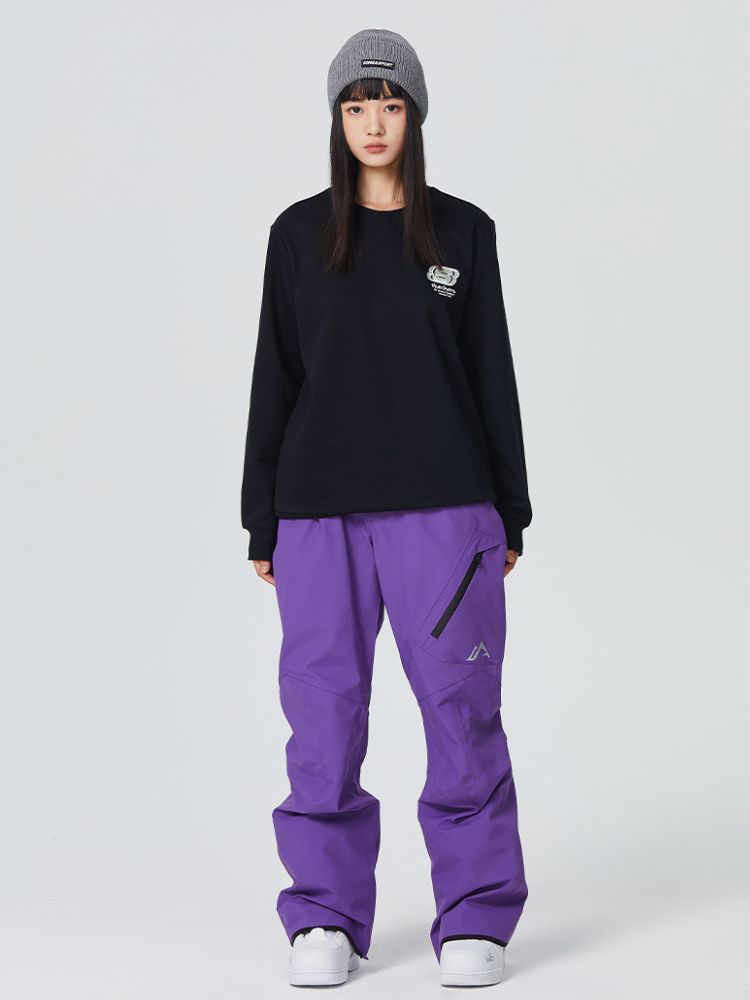 Searipe Diagonal Zipper Snow Pants - US Only - Snowears- snow pants