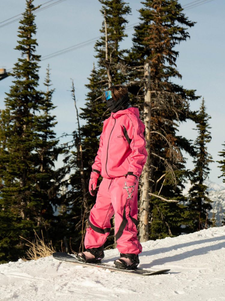 Tolasmik TK PRO+ Printed Stitching Pink Snow Jacket - Men's - Snowears- Snowboard Jackets