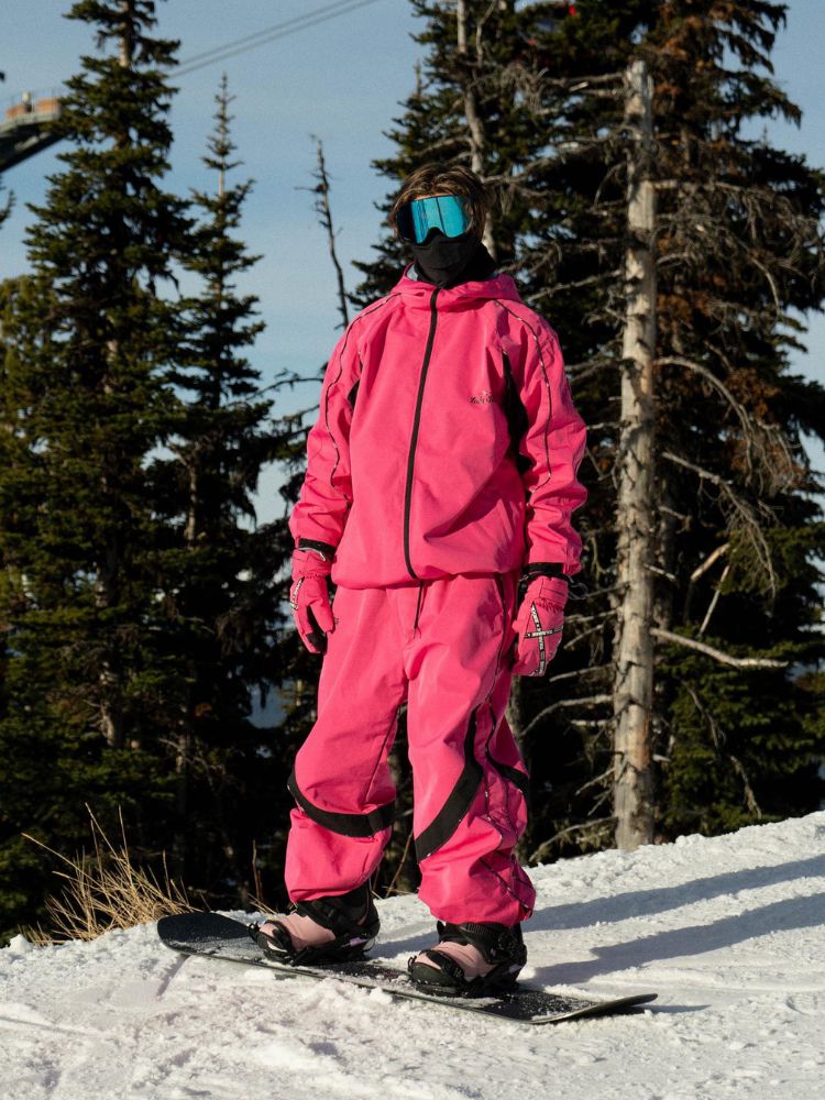 Tolasmik TK PRO+ Printed Stitching Pink Snow Jacket - Men's - Snowears- Snowboard Jackets