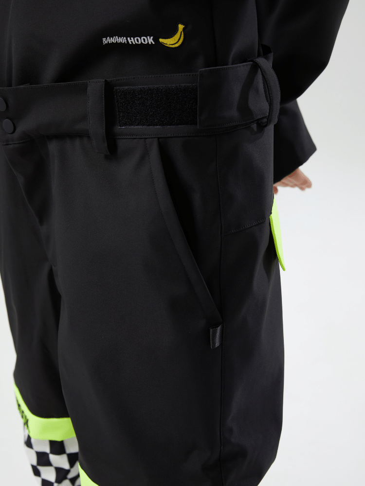 Tolasmik X Banana Hook Premium Chess Baggy Bib Pants - Unisex - Snowears- bibs