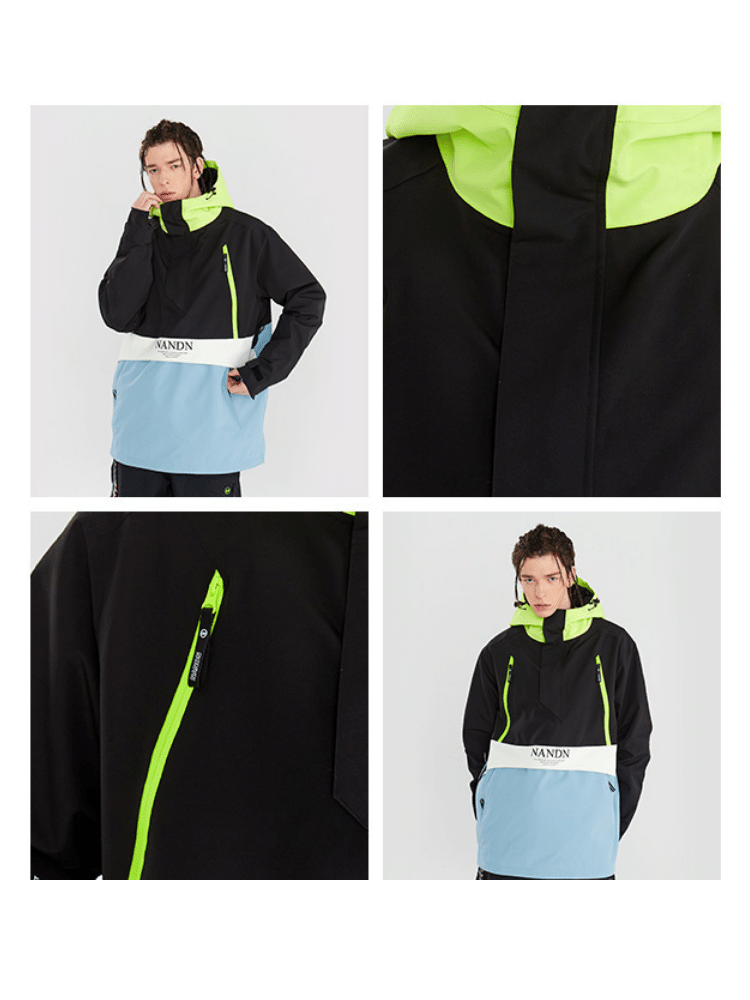 NANDN Insulated Colorblock Hood Jacket - US Only - Snowears- Jackets