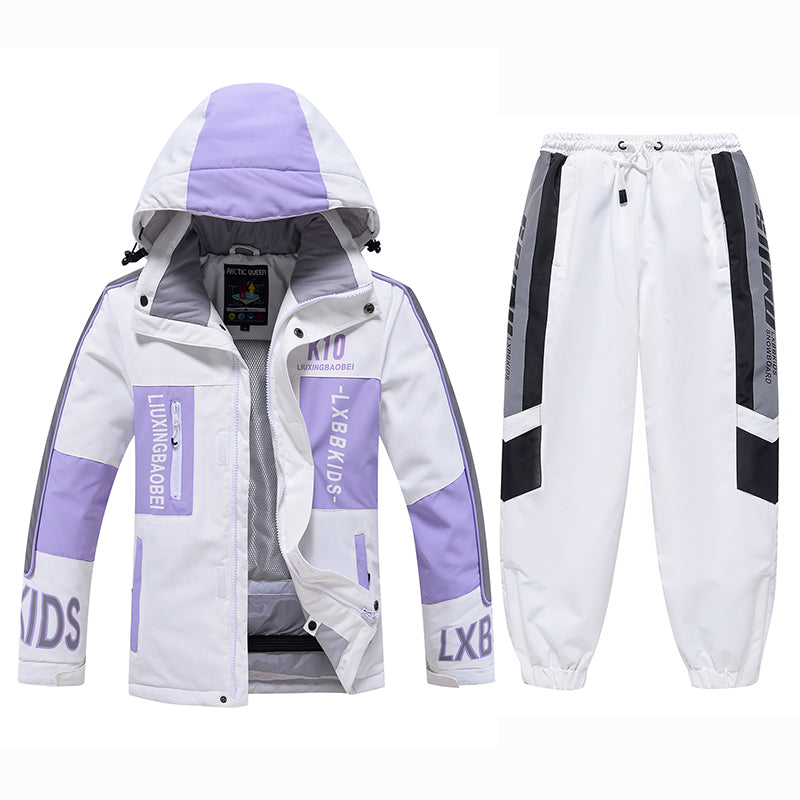 ARCTIC QUEEN Kids Reflective Extreme Ski Suit - US Only - Snowears- Kids suit