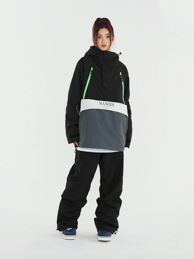 NANDN Insulated Colorblock Hood Jacket - US Only - Snowears- Jackets